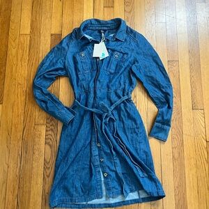Boden Brand New Blue Denim Dress